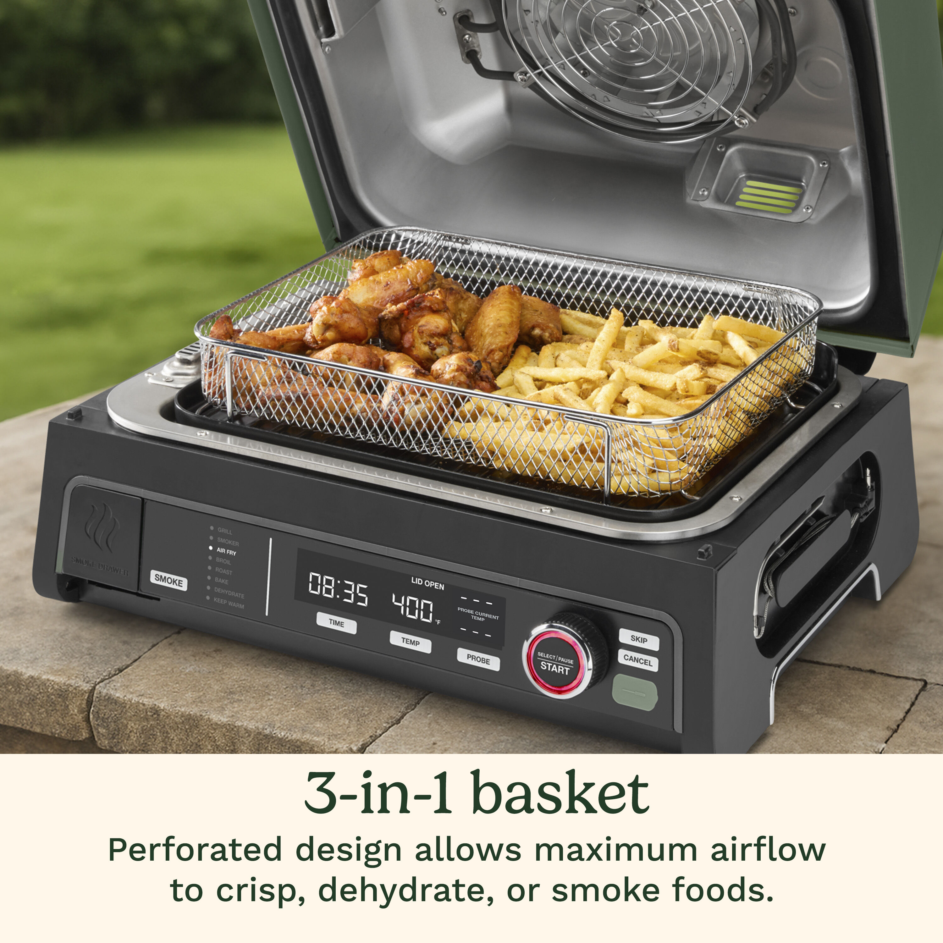 FlavorBoost 8-in-1 Outdoor Electric Grill — Cup - Image 6