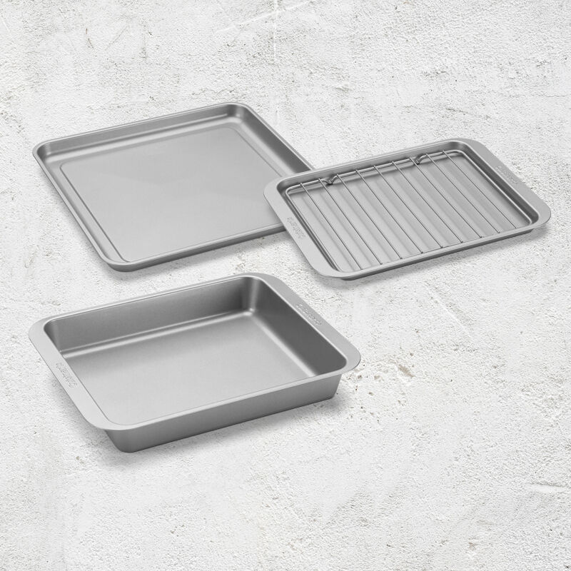 3-Piece Non-Stick Toaster Oven Bakeware Set