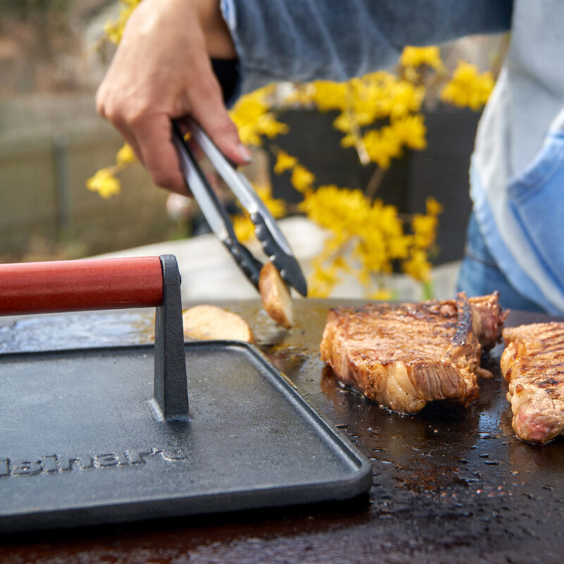 XL Cast Iron Griddle Press — Game - Image 3