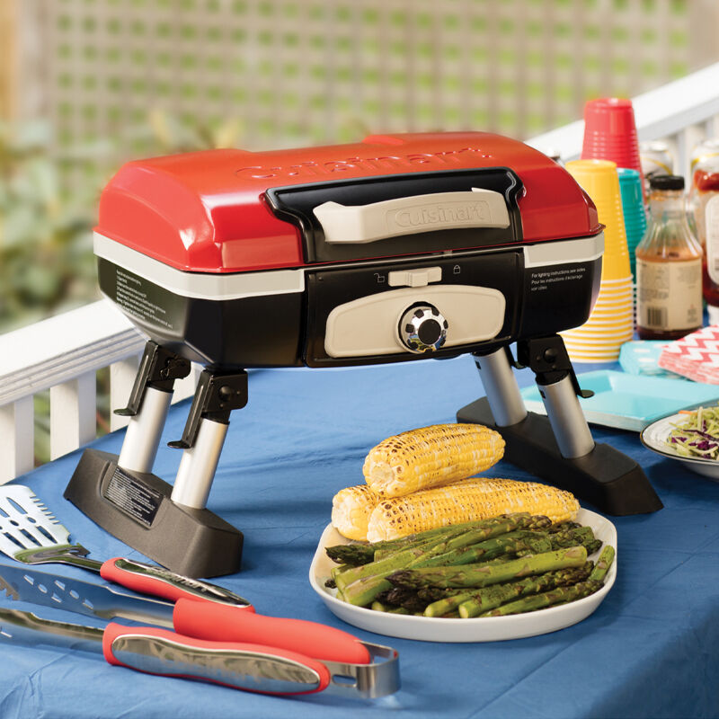 Red – Petite Gourmet Portable Tabletop Gas Grill — Can