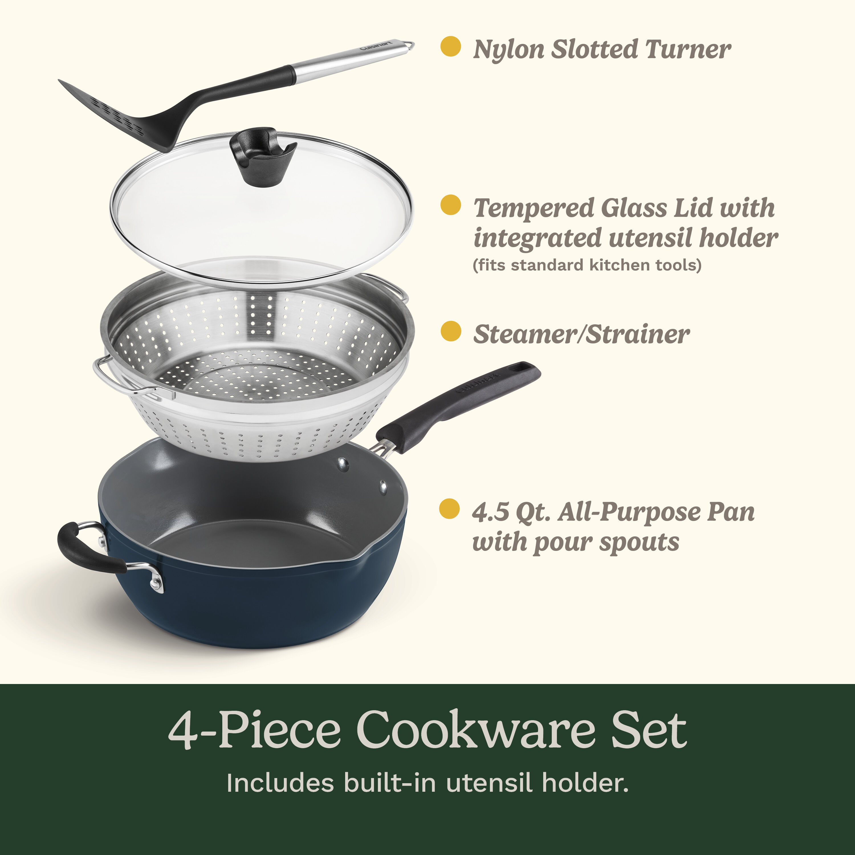 Nouveau Navy – Cuisinart Preferred Pan 4 Piece Set - Image 10