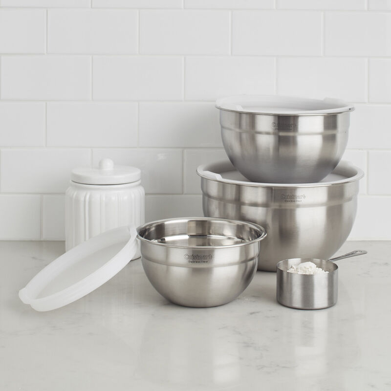 3-Piece Stainless Steel Mixing Bowls with Lids