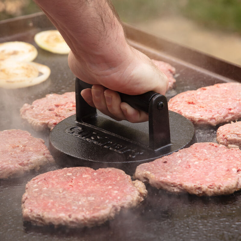 6.5" Cast Iron Smashed Burger Press — Lock - Image 3